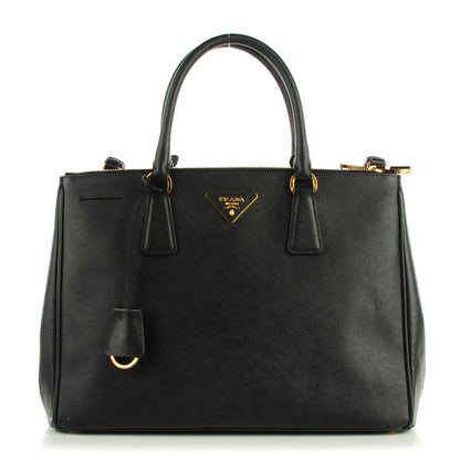 Prada Saffiano Medium Galleria Double Zip Tote Black 1 of 10