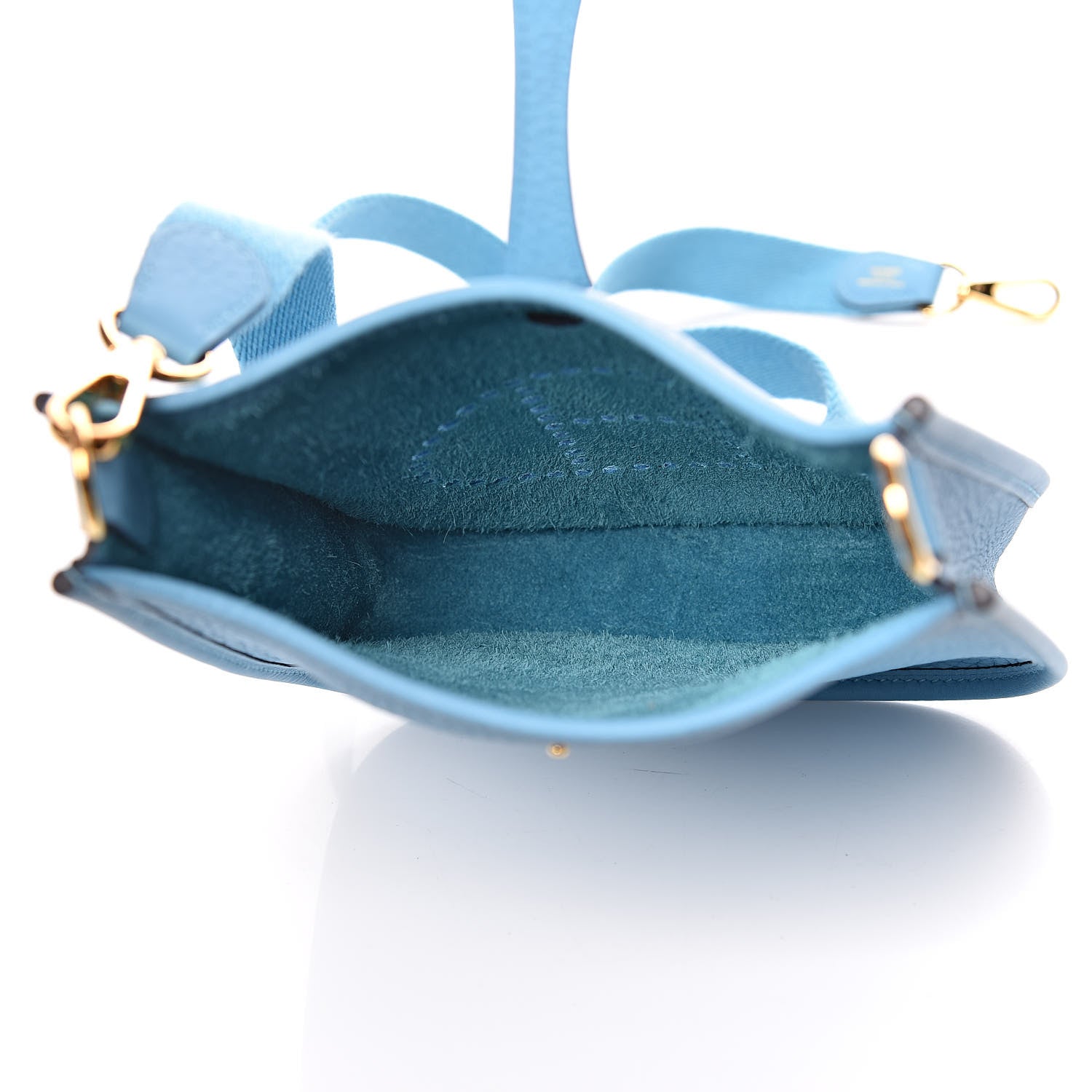 Hermes Taurillon Clemence Evelyne TPM Bleu Du Nord 5 of 9