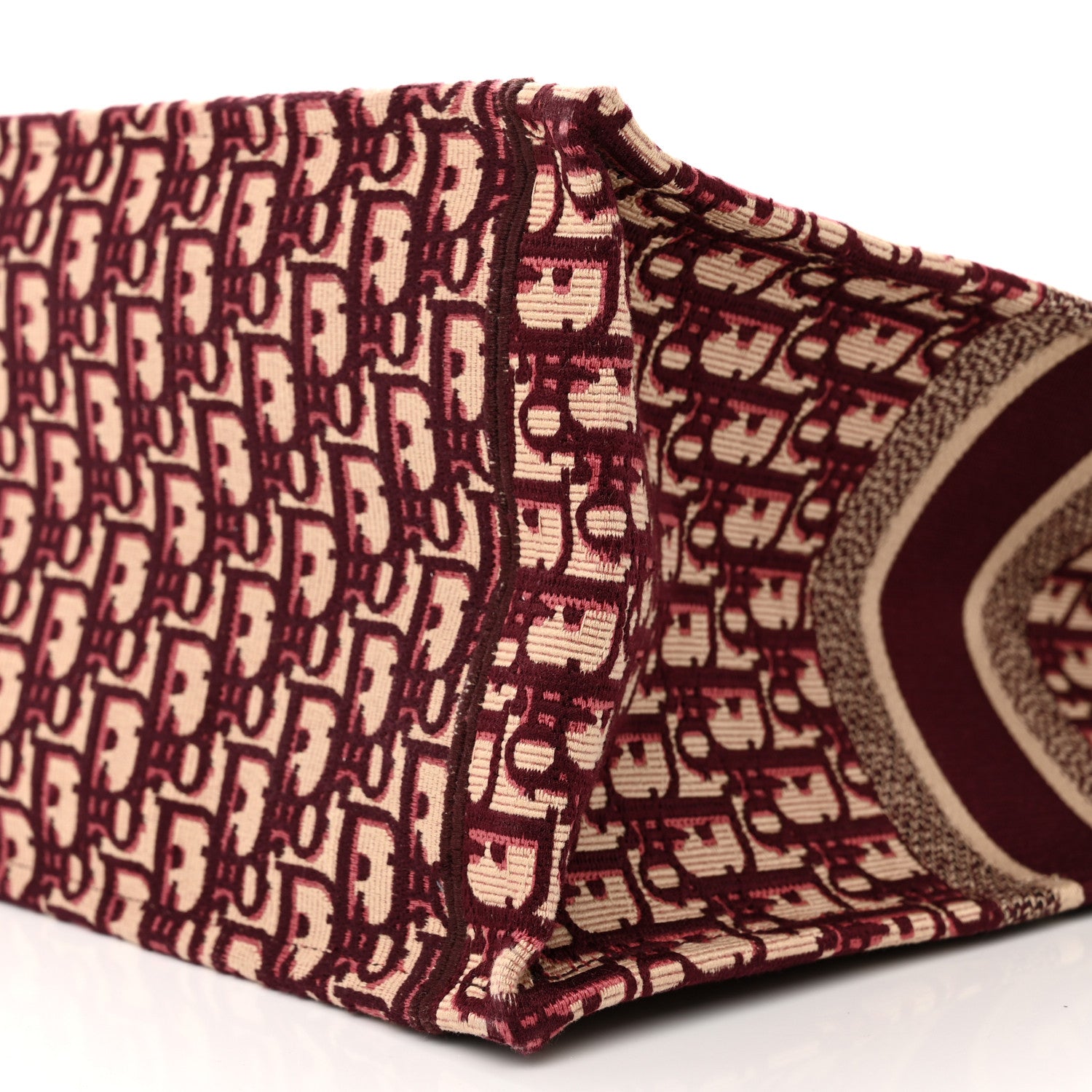 Christian Dior Oblique Large Book Tote Burgundy Multicolor 10 of 15