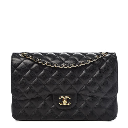 Chanel Caviar Quilted Jumbo Double Flap Black 1 of 11
