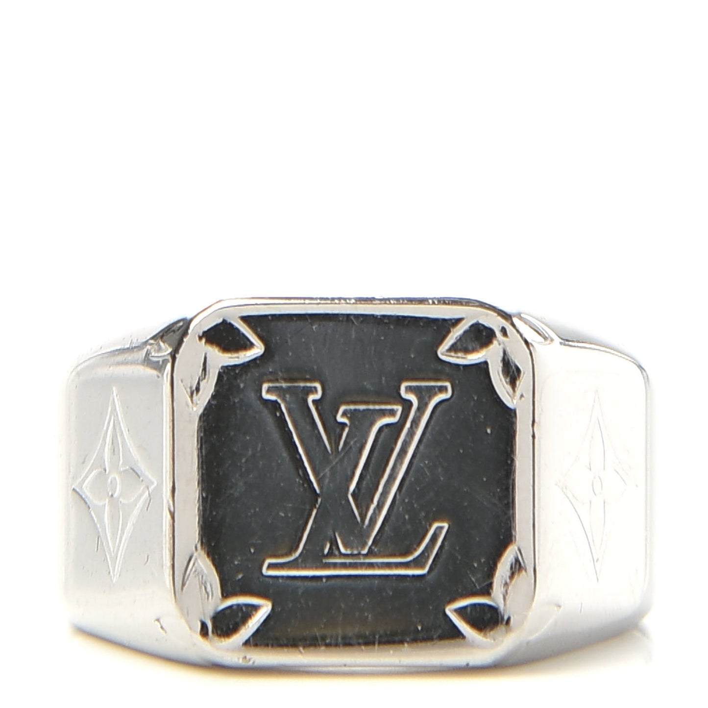 Monogram Signet Ring M Silver