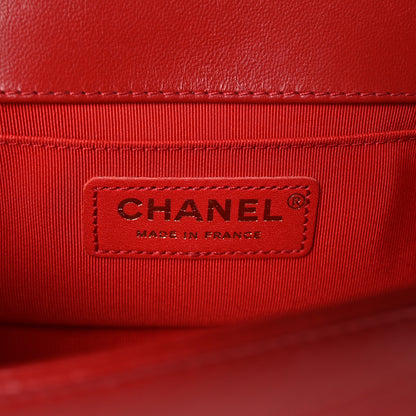 Chanel Lambskin Quilted Small Boy Flap Red 6 of 10