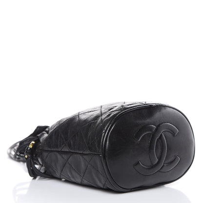 Chanel Lambskin Tassel Drawstring Pouch Bag Black 4 of 14