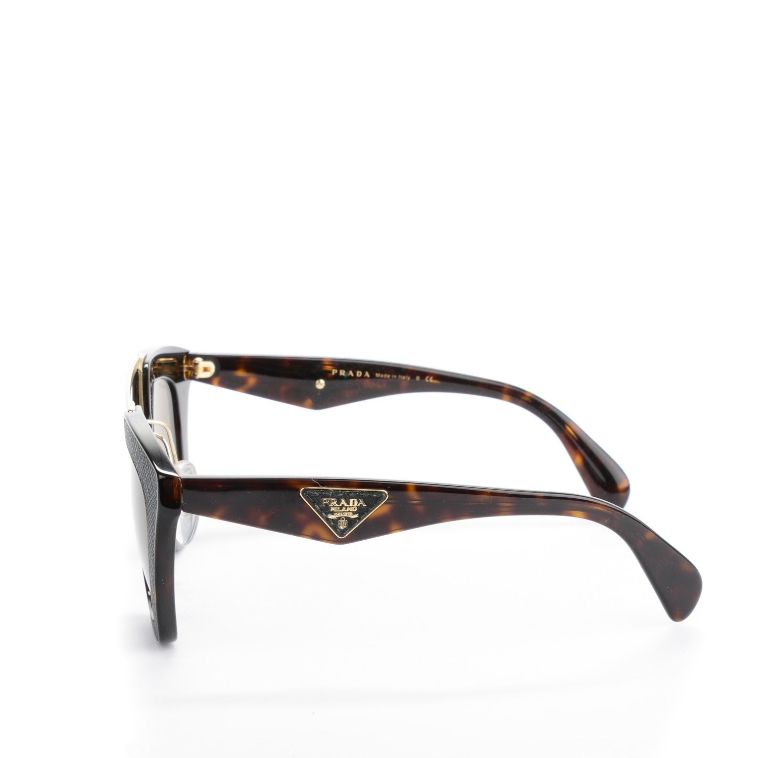 Prada Saffiano Cinema Sunglasses SPR 14S Havana 2 of 6