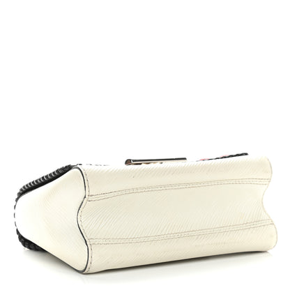 Louis Vuitton Epi Embroidered Twist Shoulder Bag PM White 5 of 13