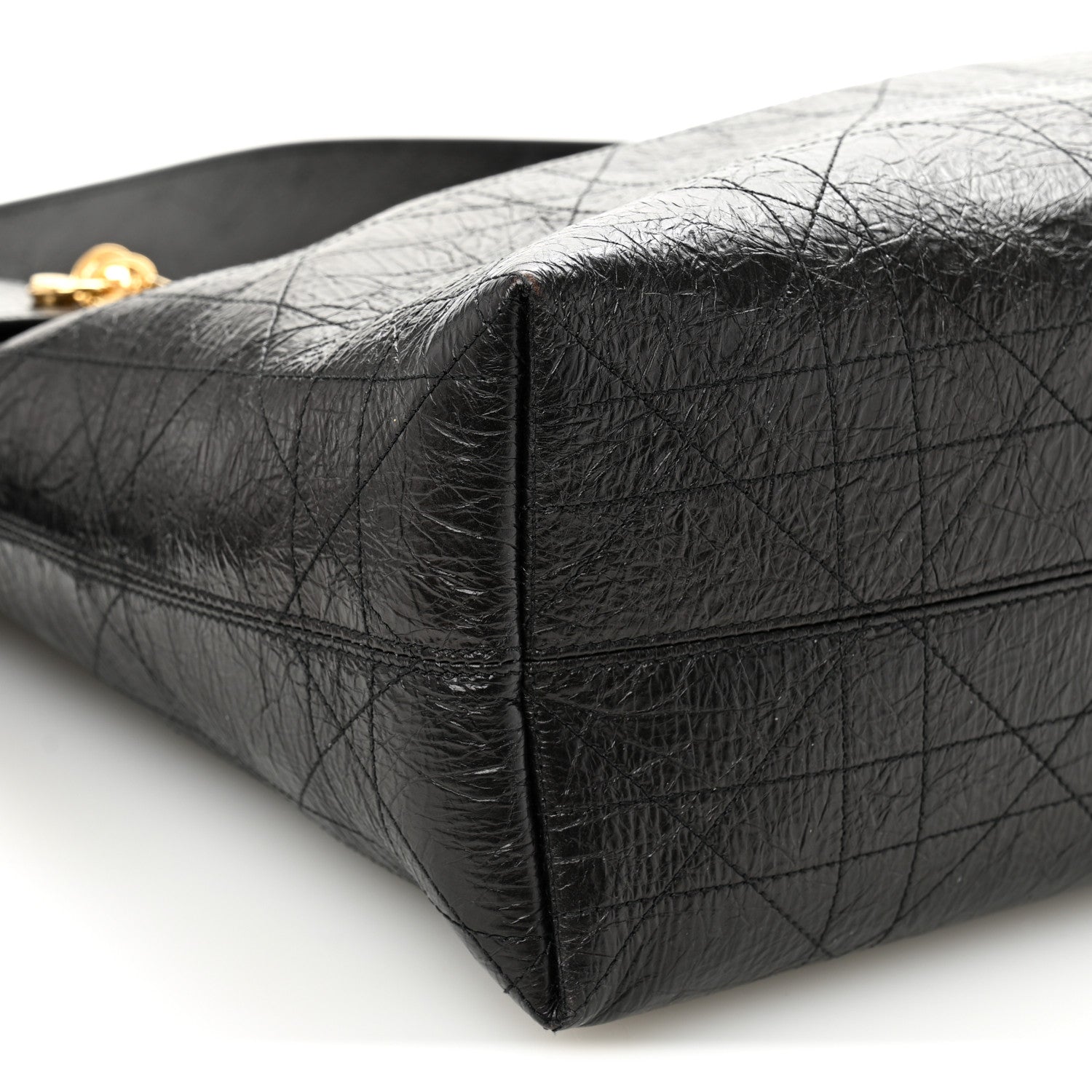 Christian Dior Crinkled Calfskin Macrocannage Large Voyage Bag
