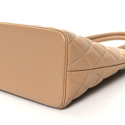 Chanel Caviar Quilted Medallion Tote Beige 10 of 10