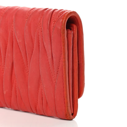 Miu Miu Nappa Matelasse Flap Wallet Fuoco 12 of 13