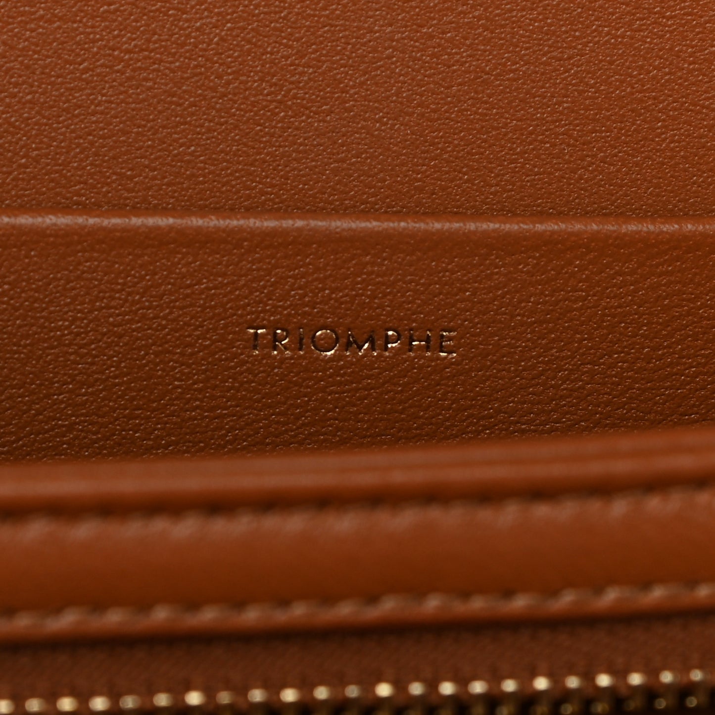 Textile Calfskin Classique Triomphe Bag Natural Tan