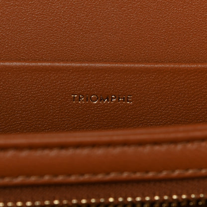 Celine Textile Calfskin Classique Triomphe Bag Natural Tan 7 of 11