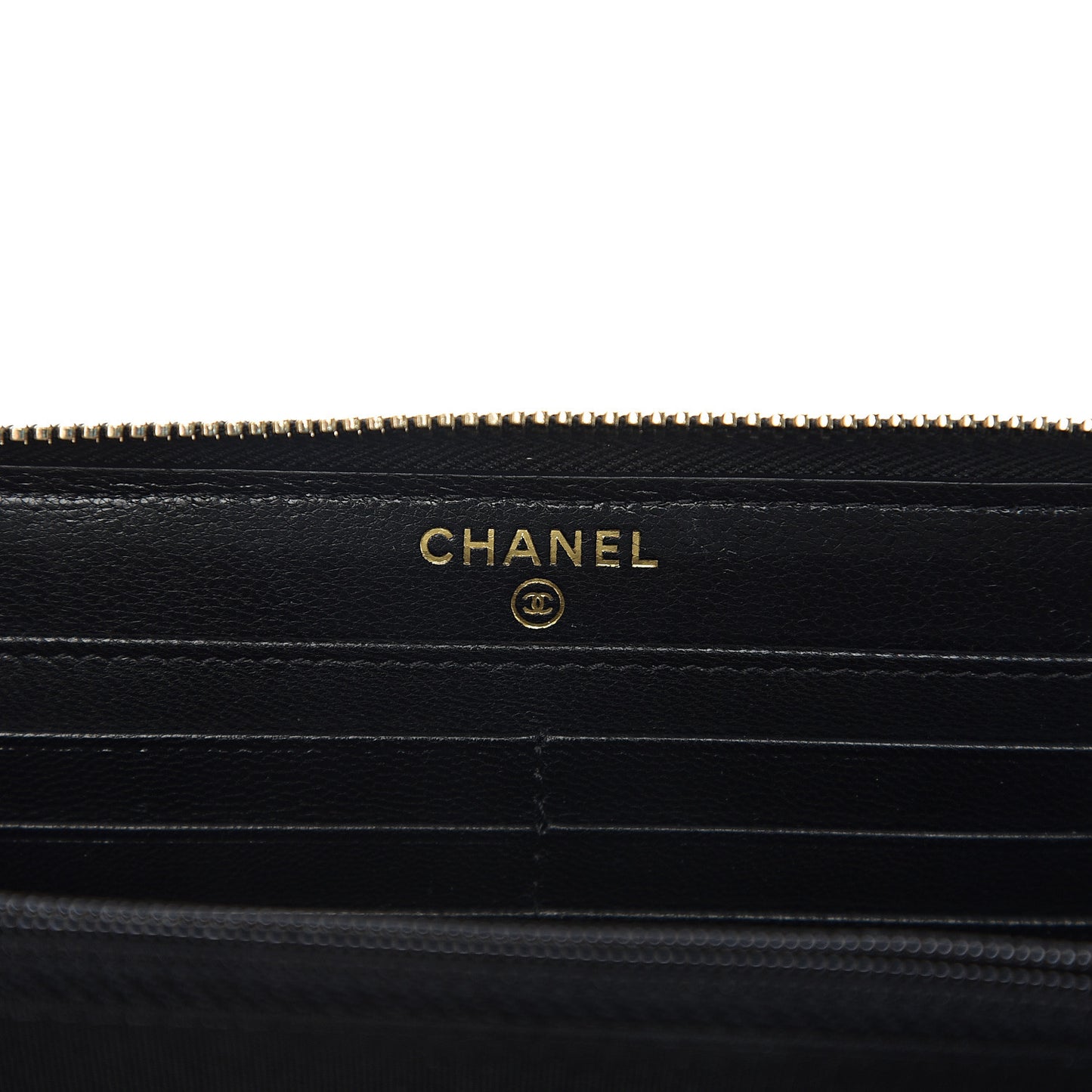 Lambskin Quilted 19 Long Zipped Around Wallet Black