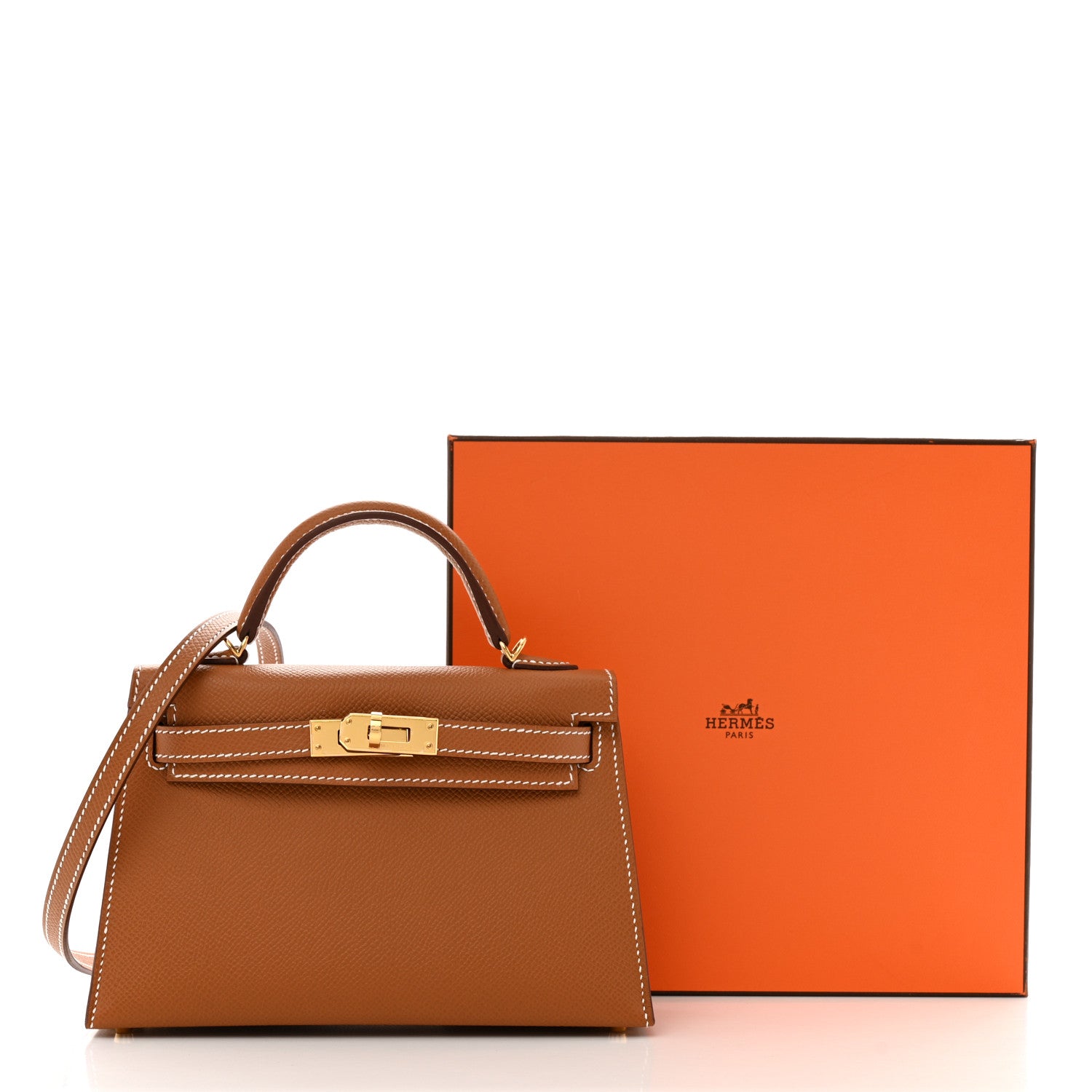 Hermes Epsom Mini Kelly Sellier 20 Gold 10 of 10