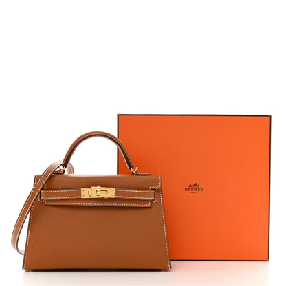Hermes Epsom Mini Kelly Sellier 20 Gold 10 of 10