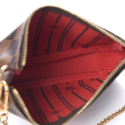 Louis Vuitton Damier Ebene Complice Trunks and Bags Mini Pochette Accessories Red 5 of 7
