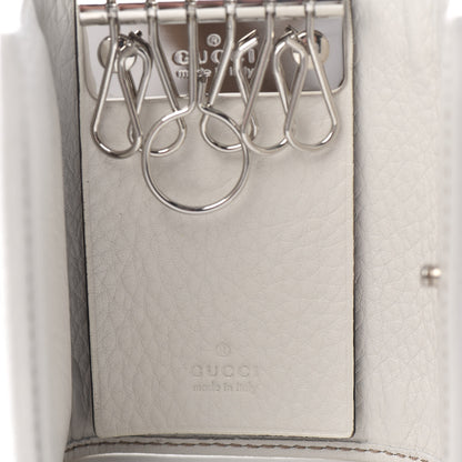 Gucci Calfskin Charmy 6 Key Holder Case White 6 of 6