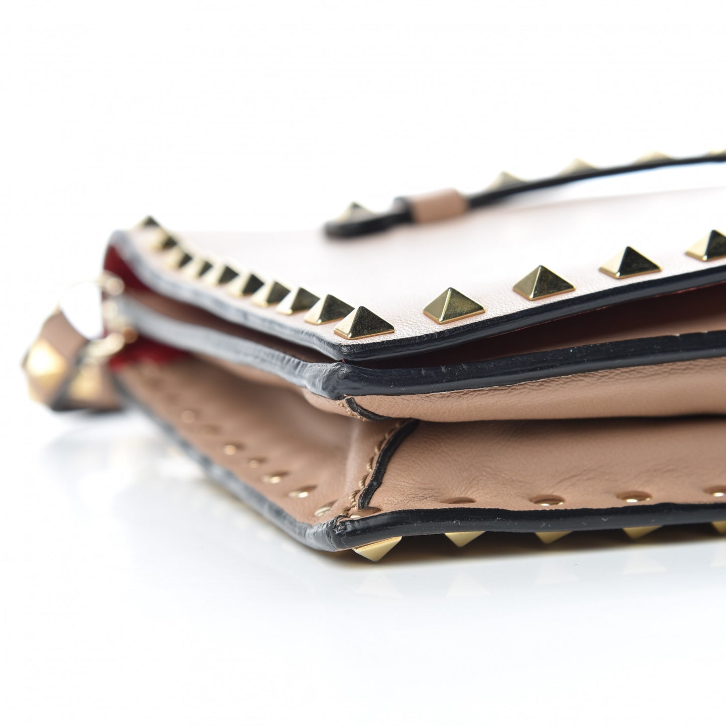 Nappa Rockstud Wristlet Clutch Alpaca