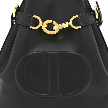 Christian Dior Calfskin CD Embossed Medium C'est Chain Bucket Bag Black 8 of 10