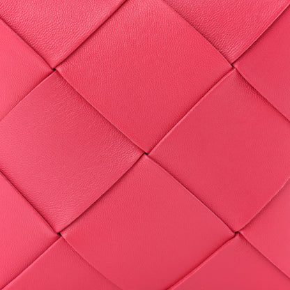 Bottega Veneta Lambskin Maxi Intrecciato Mini Cassette Camera Bag Cranberry 7 of 9