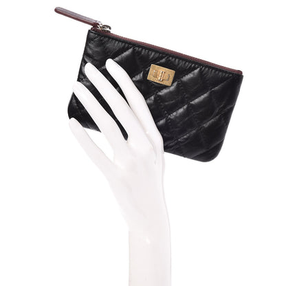 Chanel Aged Calfskin Quilted Small Reissue Cosmetic Case Black 2 of 8