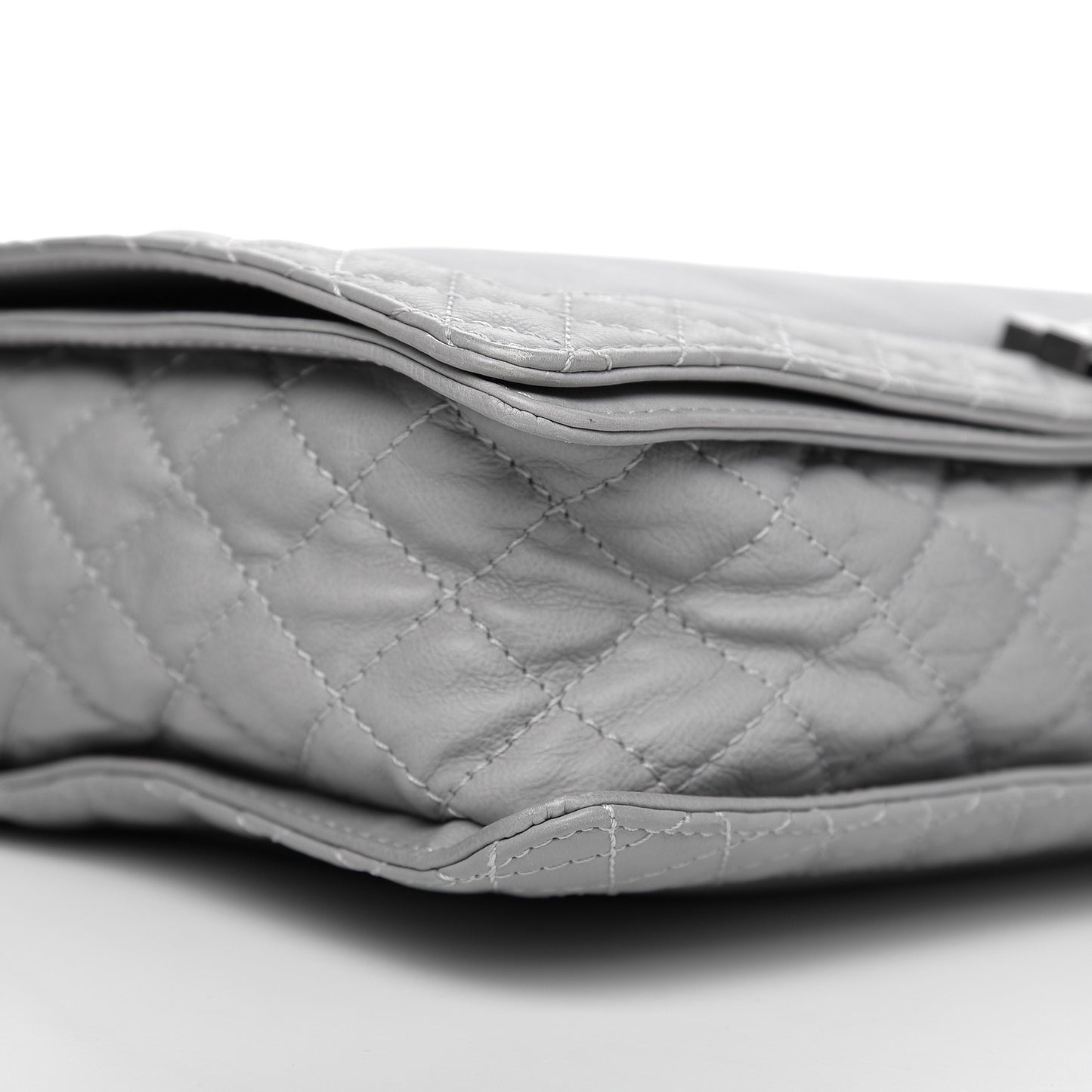 Calfskin Large Boy Reverso Flap Grey