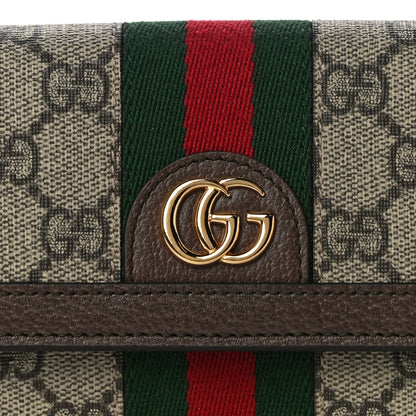 Gucci GG Supreme Monogram Web Ophidia Continental Wallet Brown 7 of 9