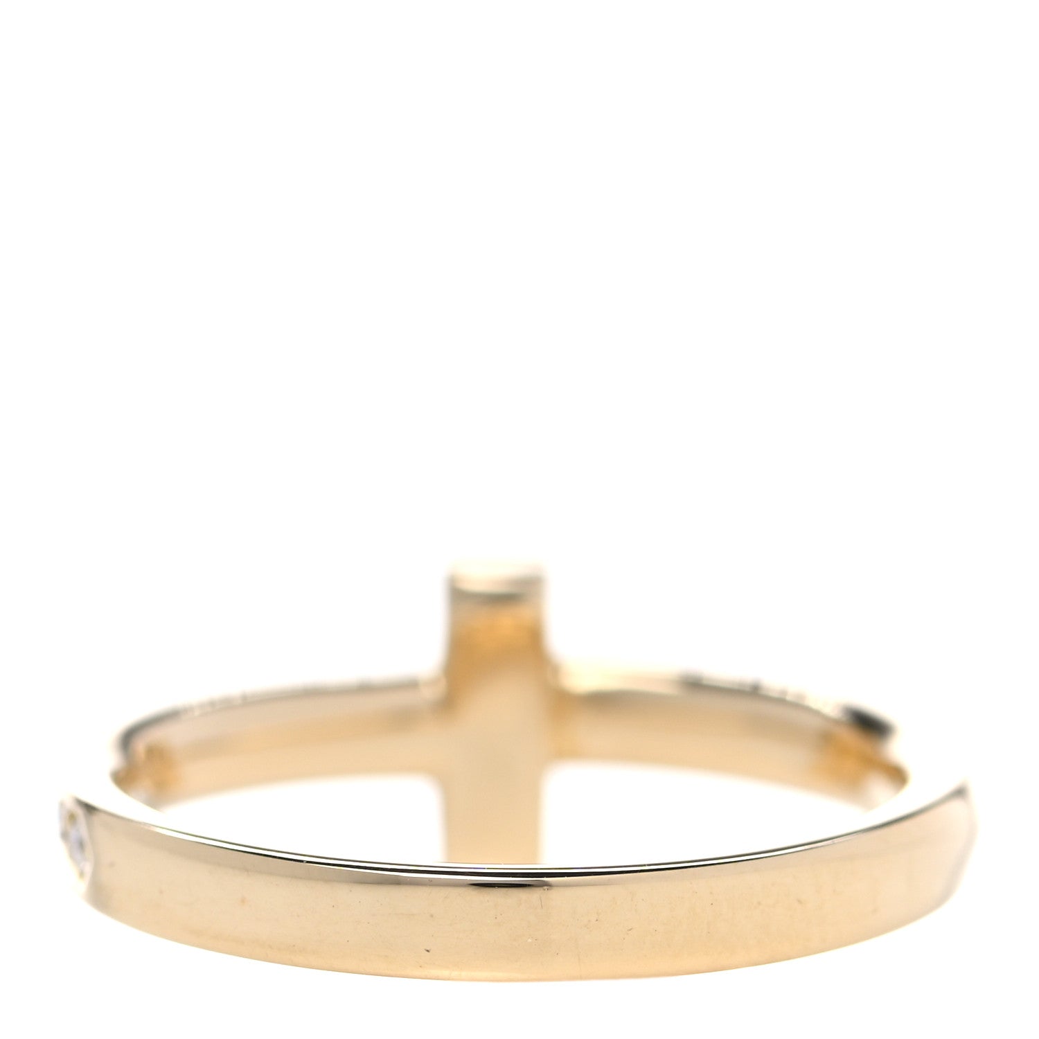 Tiffany 18K Yellow Gold Diamond T T1 Ring 52 6 3 of 4