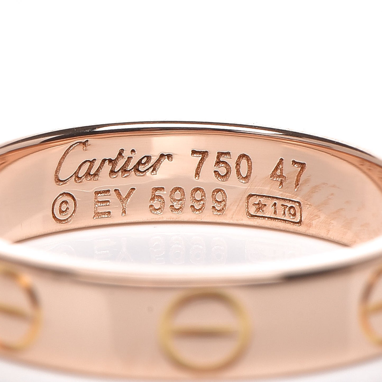 18K Pink Gold 3.5mm LOVE Ring 47 4