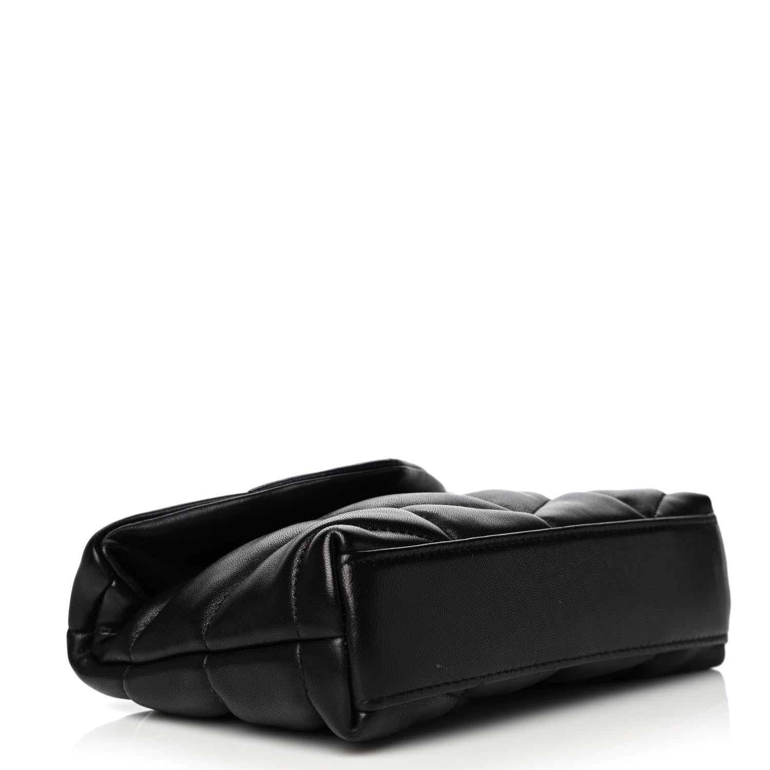 Saint Laurent Lambskin Monogram Loulou Puffer Pouch Clutch Black 3 of 11