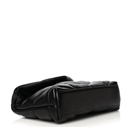 Saint Laurent Lambskin Monogram Loulou Puffer Pouch Clutch Black 3 of 11