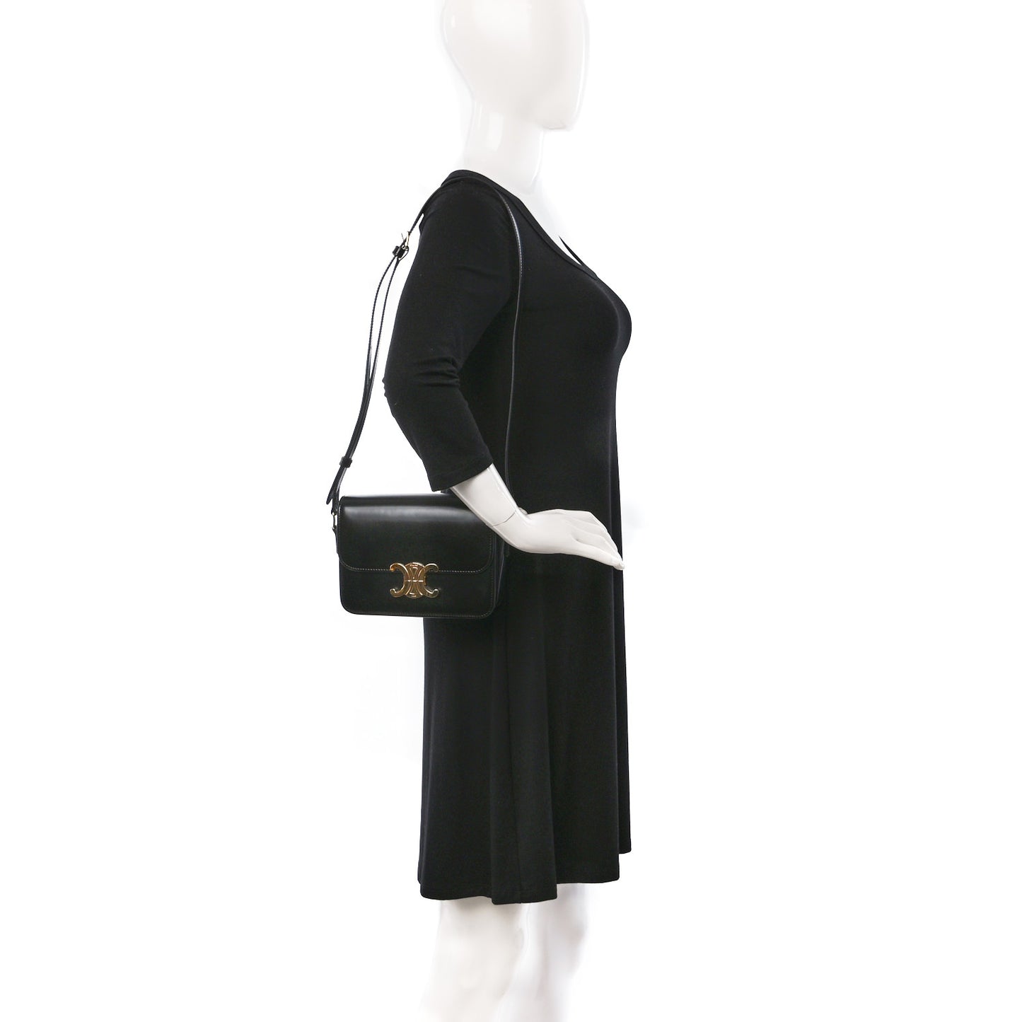 Shiny Calfskin Teen Triomphe Black