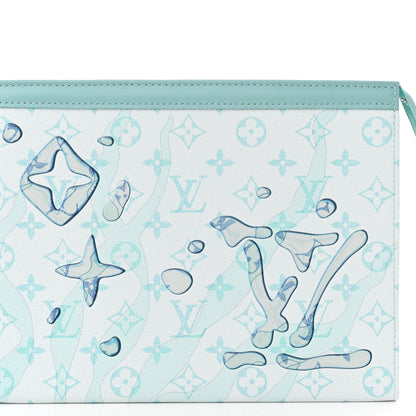 Louis Vuitton Monogram Aquagarden Pochette Voyage MM Crystal Blue 7 of 9