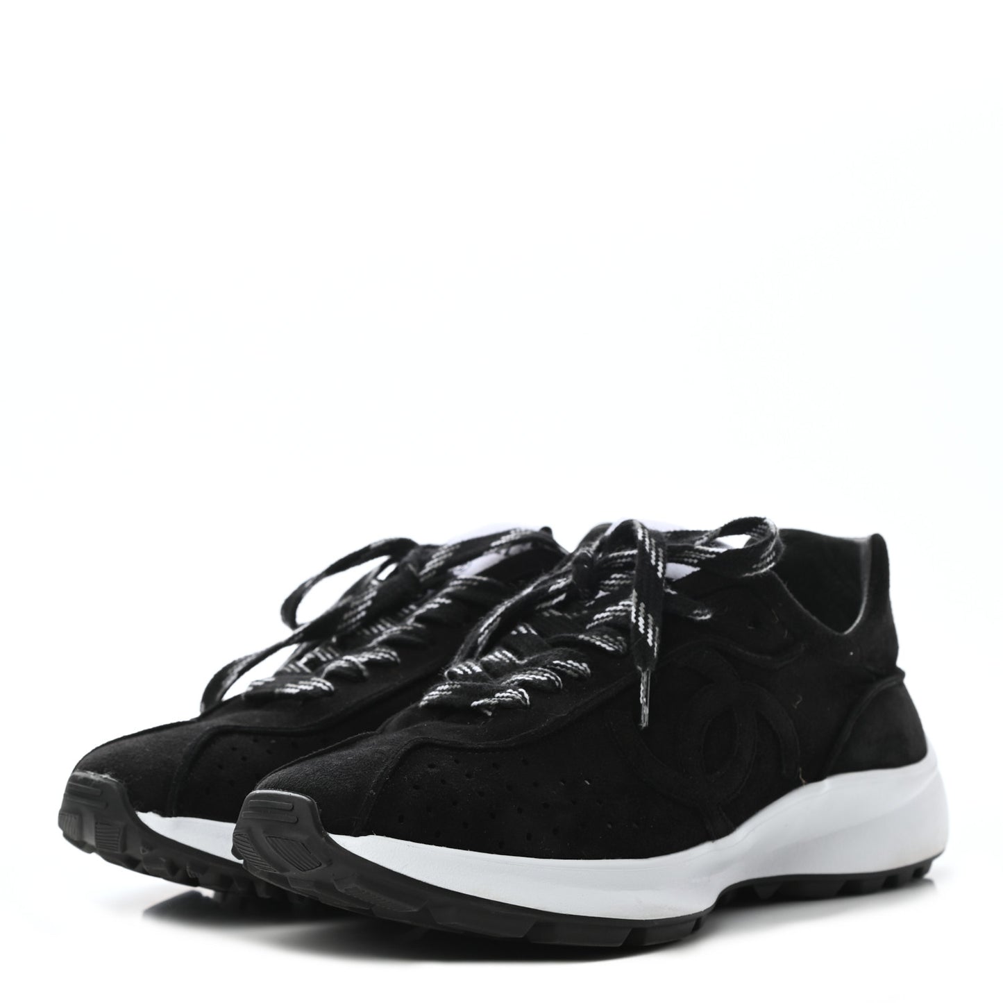Suede Goatskin CC Sneakers 37.5 Black