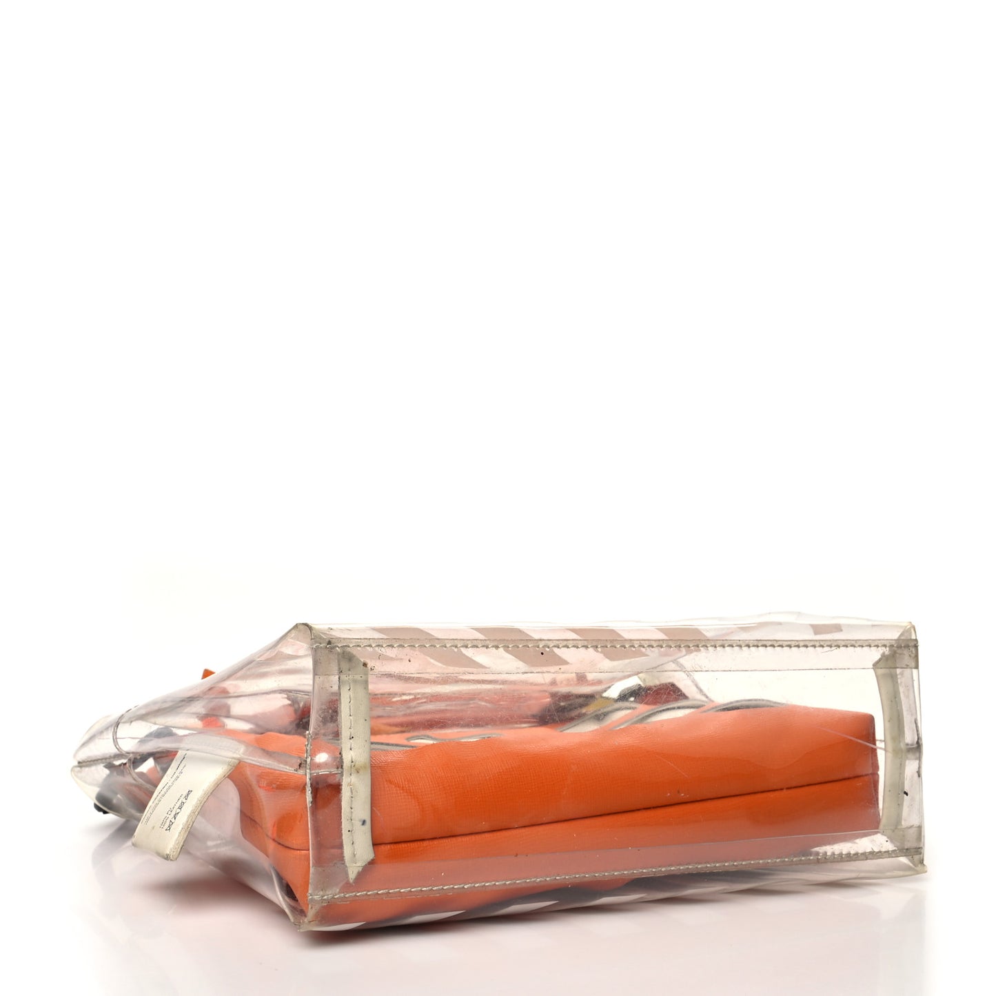 X Heron Preston PVC Transparent Crossbody Bag Orange White