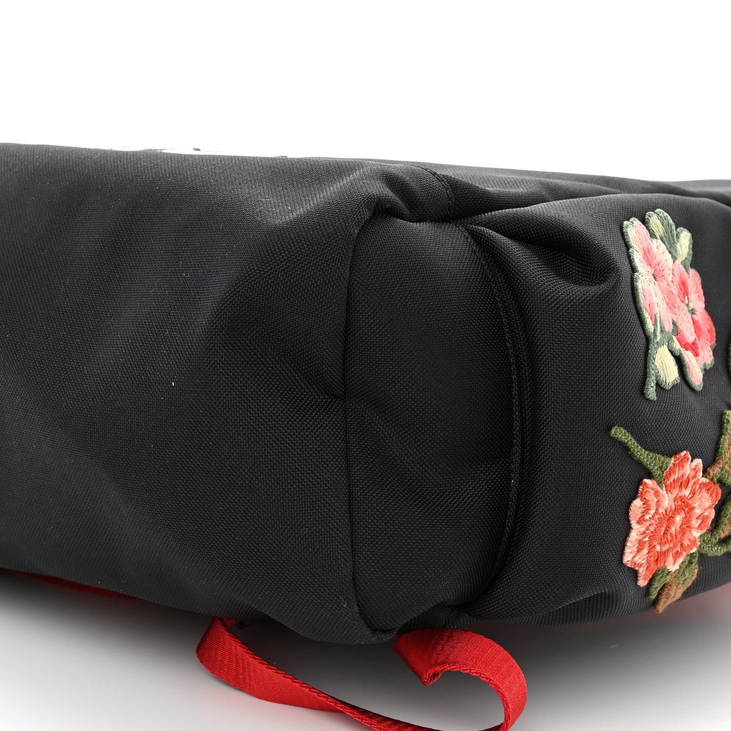 Gucci Techno Canvas Web L'Aveugle Par Amour Embroidered Double Buckle Backpack Black 11 of 11