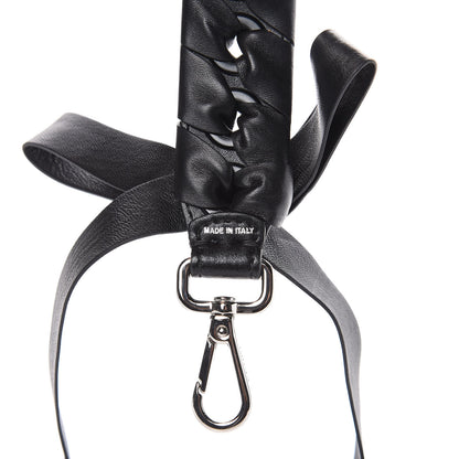 Fendi Vitello Liberty Shiny Nappa Lace Up Bow Mini Strap You Black 4 of 4