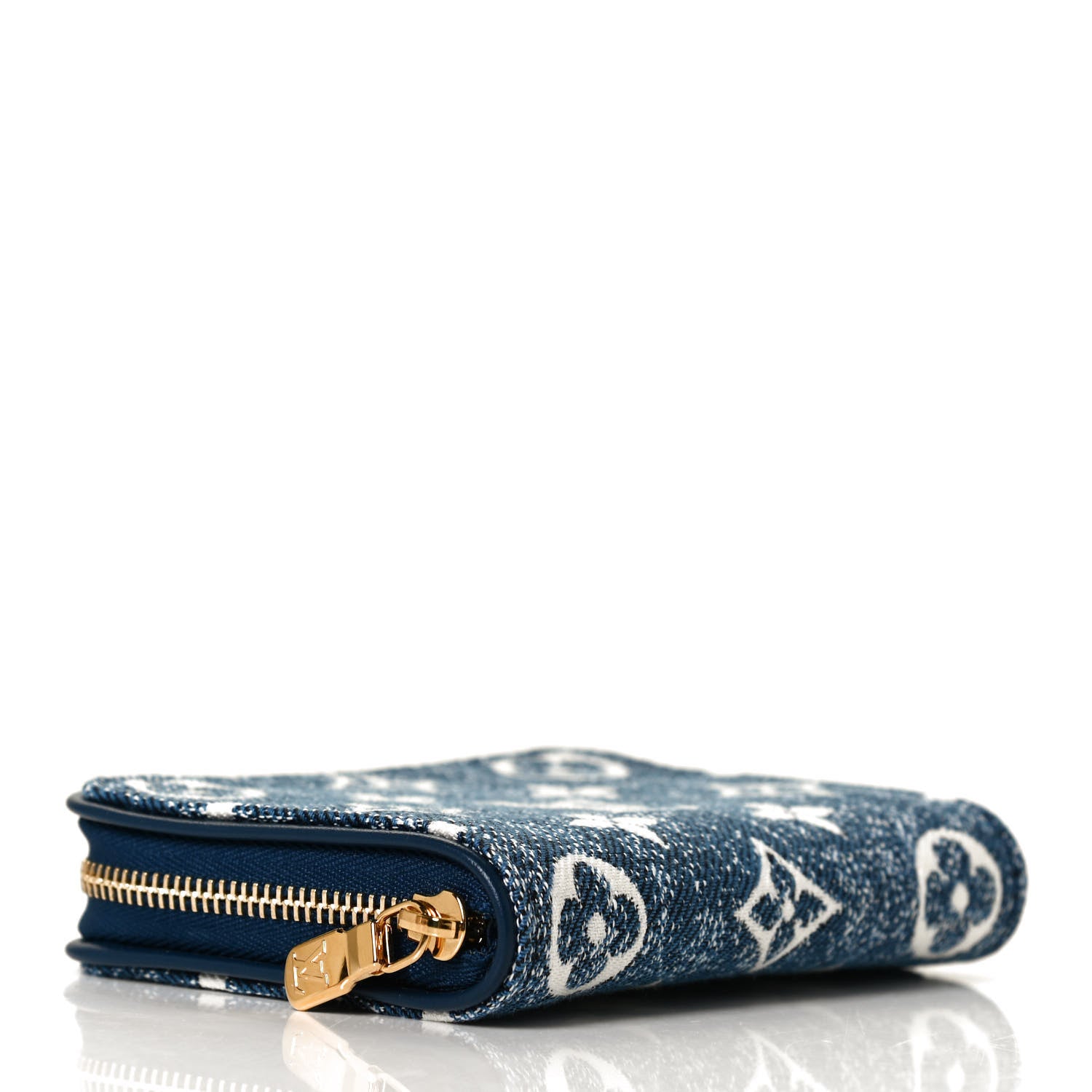 Louis Vuitton Denim Monogram Jacquard Zippy Coin Purse Bleu 3 of 10
