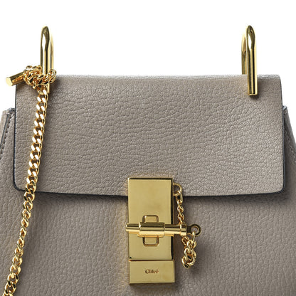 Chloe Grained Lambskin Mini Drew Shoulder Bag Motty Grey 8 of 8