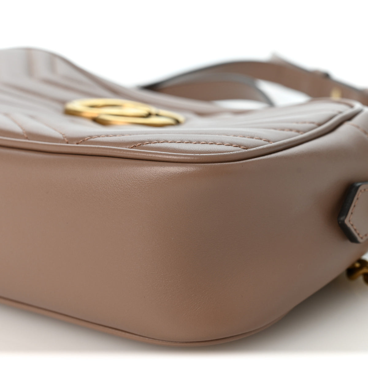 Gucci Calfskin Matelasse Small GG Marmont Chain Shoulder Bag Porcelain Rose 10 of 10