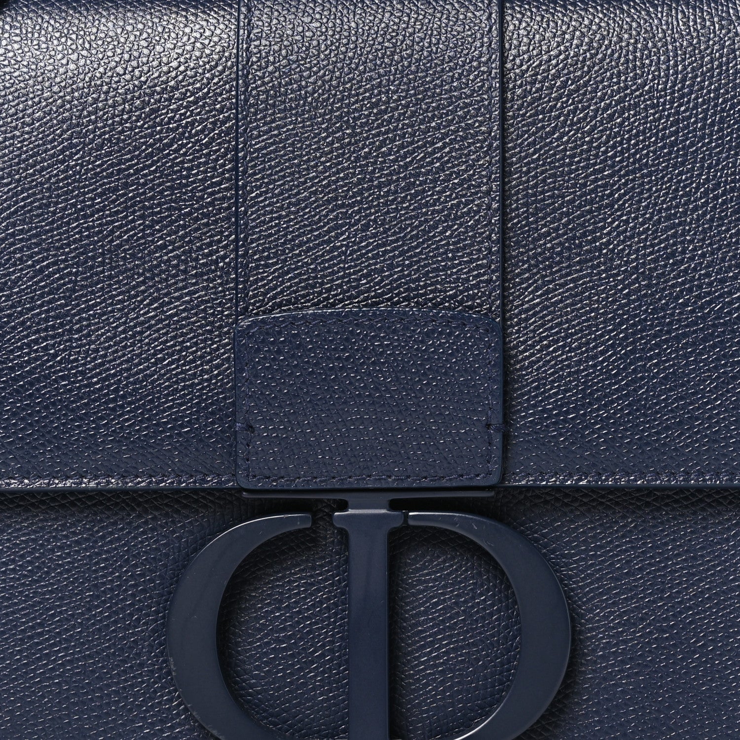 Christian Dior Ultra Matte Grained Calfskin 30 Montaigne Flap Bag Navy 8 of 11