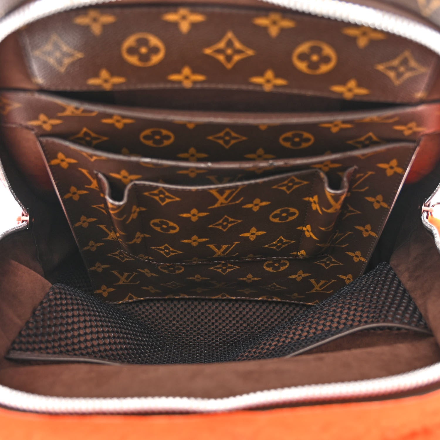 Louis Vuitton Shearling Monogram Marc Newson Fleece Pack Orange 5 of 15
