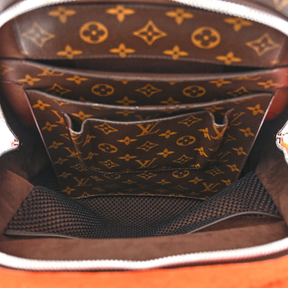 Louis Vuitton Shearling Monogram Marc Newson Fleece Pack Orange 5 of 15