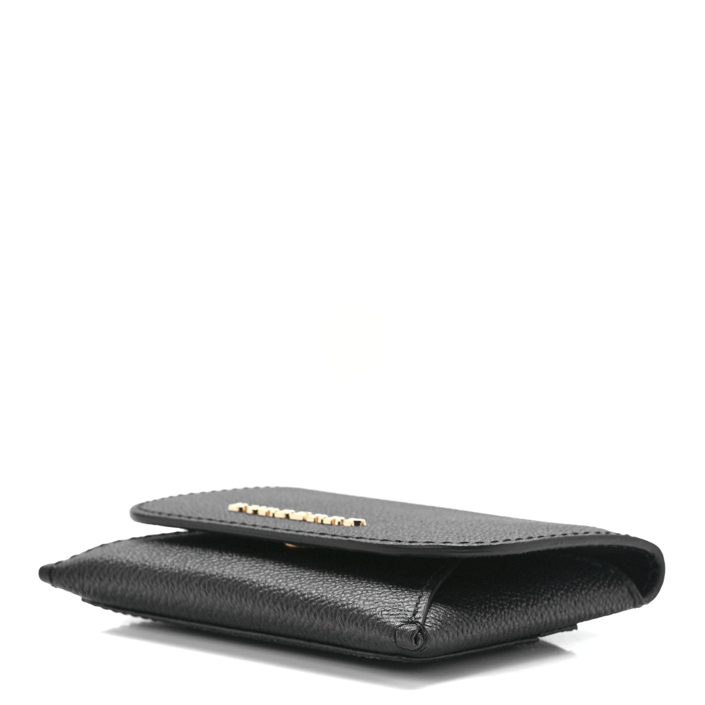 Soft Grain Calfskin Haymarket Check Mayfield Card Case Black