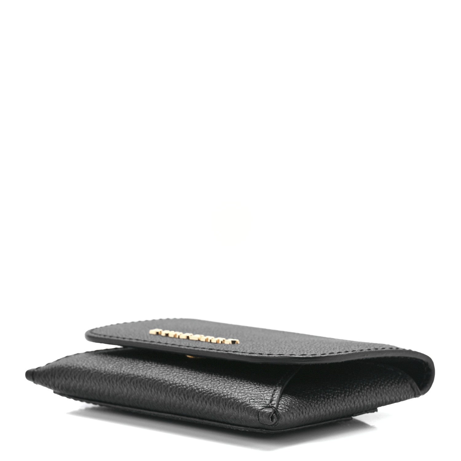 Burberry Soft Grain Calfskin Haymarket Check Mayfield Card Case Black 10 of 12