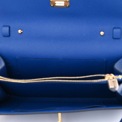 Hermes Epsom Kelly Wallet To Go Bleu Royal 5 of 11