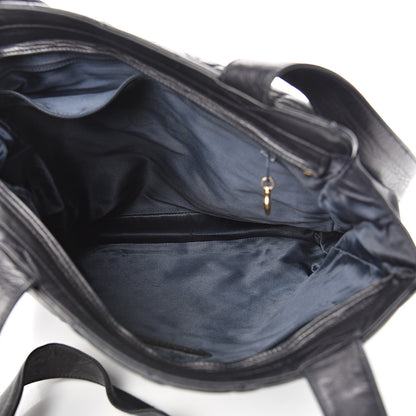 Chanel Lambskin Quilted CC Shoulder Bag Navy 4 of 16