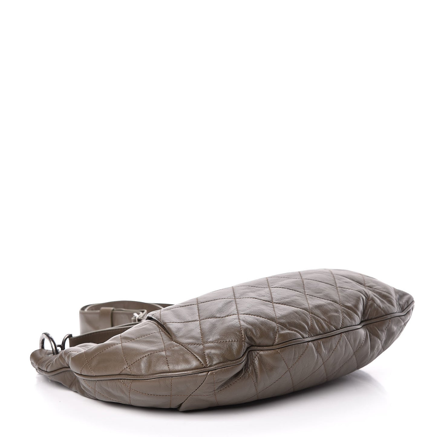 Calfskin Coco Pleats Hobo Olive