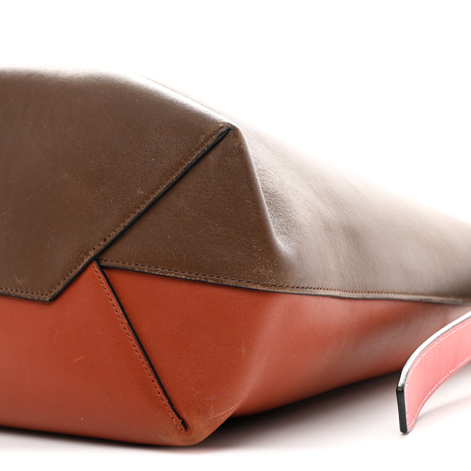 Celine Shiny Smooth Calfskin Small Twisted Cabas Camel Brick 13 of 14