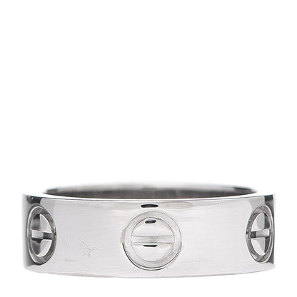 Cartier 18K White Gold 5.5mm LOVE Ring 48 4.5 3 of 5