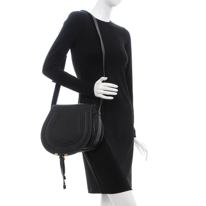 Chloe Calfskin Medium Marcie Round Crossbody Bag Black 2 of 10