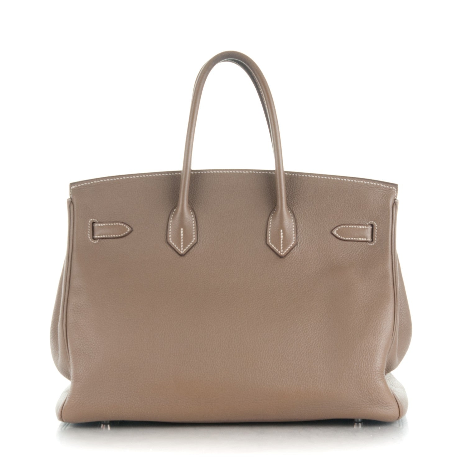 Hermes Taurillon Clemence Birkin 35 Etoupe 4 of 28
